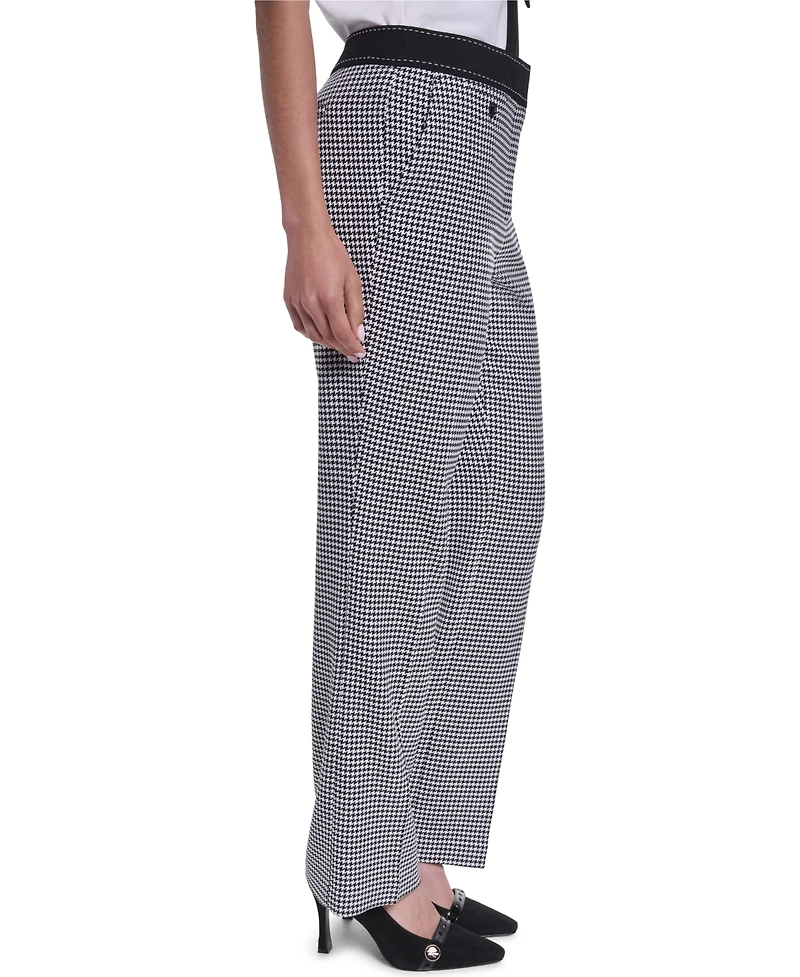 Karl Lagerfeld Paris Women's Mid-Rise Flare Pants