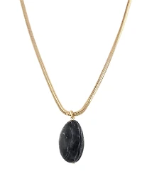 Robert Lee Morris Soho Onyx Stone pendant Necklace