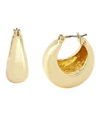 Robert Lee Morris Soho Silver Chubby Huggie Earrings