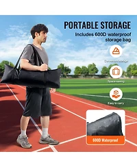 Vevor Barricade Backstop Net Ball Sports Barrier Softball Practice Net 12x9ft