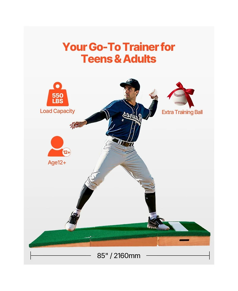 Vevor in Pitching Mound Portable Pitcher Mound Baseball Softball Outdoor Training