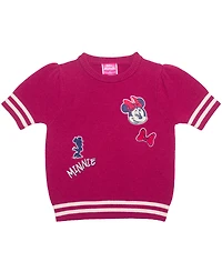 Disney Girls' 2T-6X Minnie Mouse Sweater Varsity Skirt, 2-Piece Set