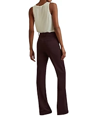Reiss Women's Gabi Flared Mid-Rise Front-Pintuck Trousers