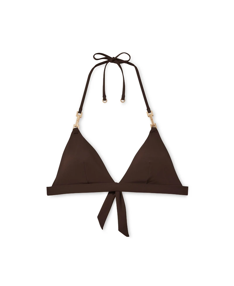 Reiss Women's Riah Triangle Halter-Neck Bikini Top