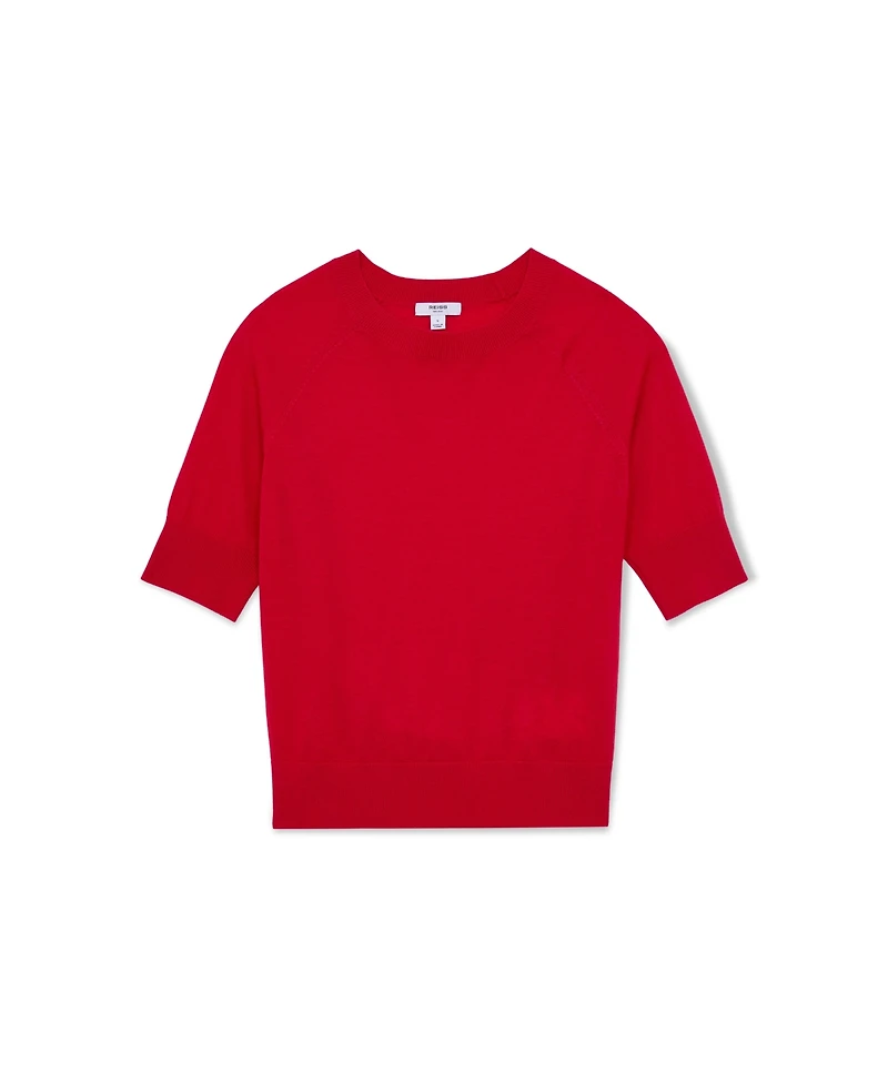 Reiss Women's Suzzie Merino Wool Mock-Neck T-Shirt