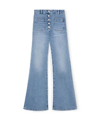 Reiss Women's Cali High-Rise Flared Cotton-Blend Jeans