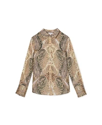 Reiss Women's Katiya Paisley-Print Collared Shirt