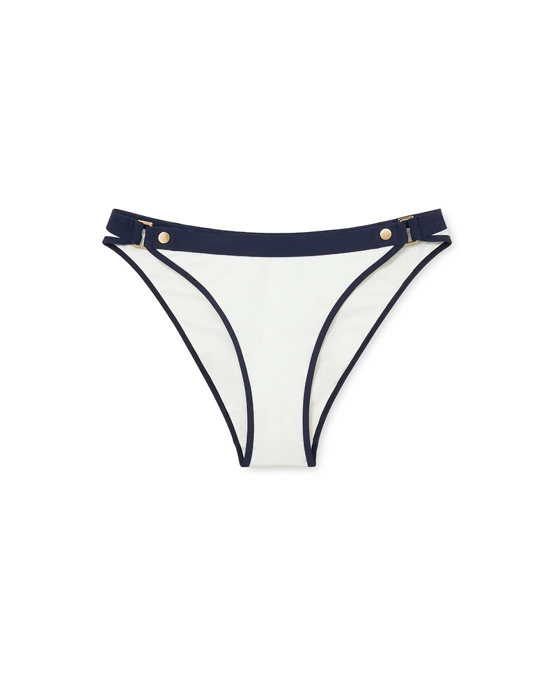 Reiss Women's Saskia Contrast Fixed-Side Bikini Bottoms