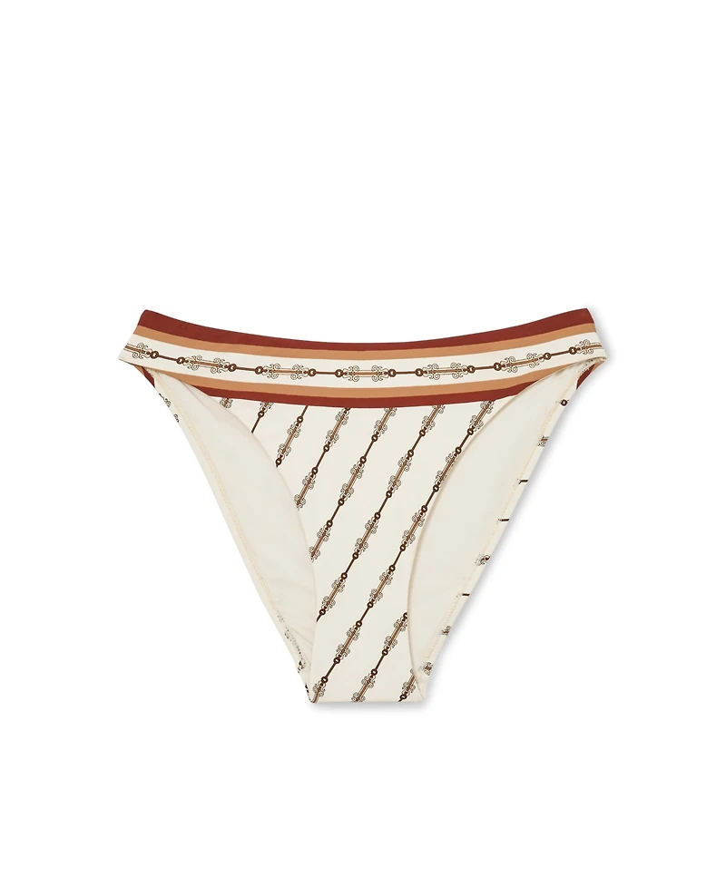 Reiss Women's Johannah Chain-Print Fixed-Side Bikini Bottoms