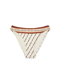 Reiss Women's Johannah Chain-Print Fixed-Side Bikini Bottoms