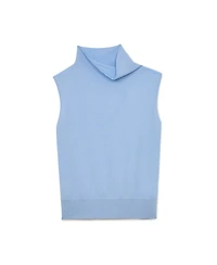 Reiss Women's Honey Wool Funnel-Neck Sleeveless Knit Top