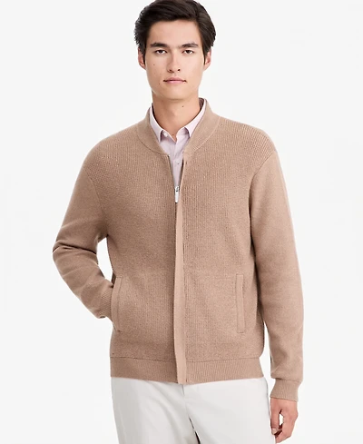 Alfani Men's Textured Zip Bomber Sweater, Macy's Exclusive