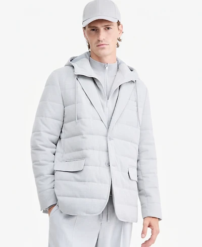 Alfani Men's Tech Stretch Single-Breasted Quilted Blazer, Macy's Exclusive