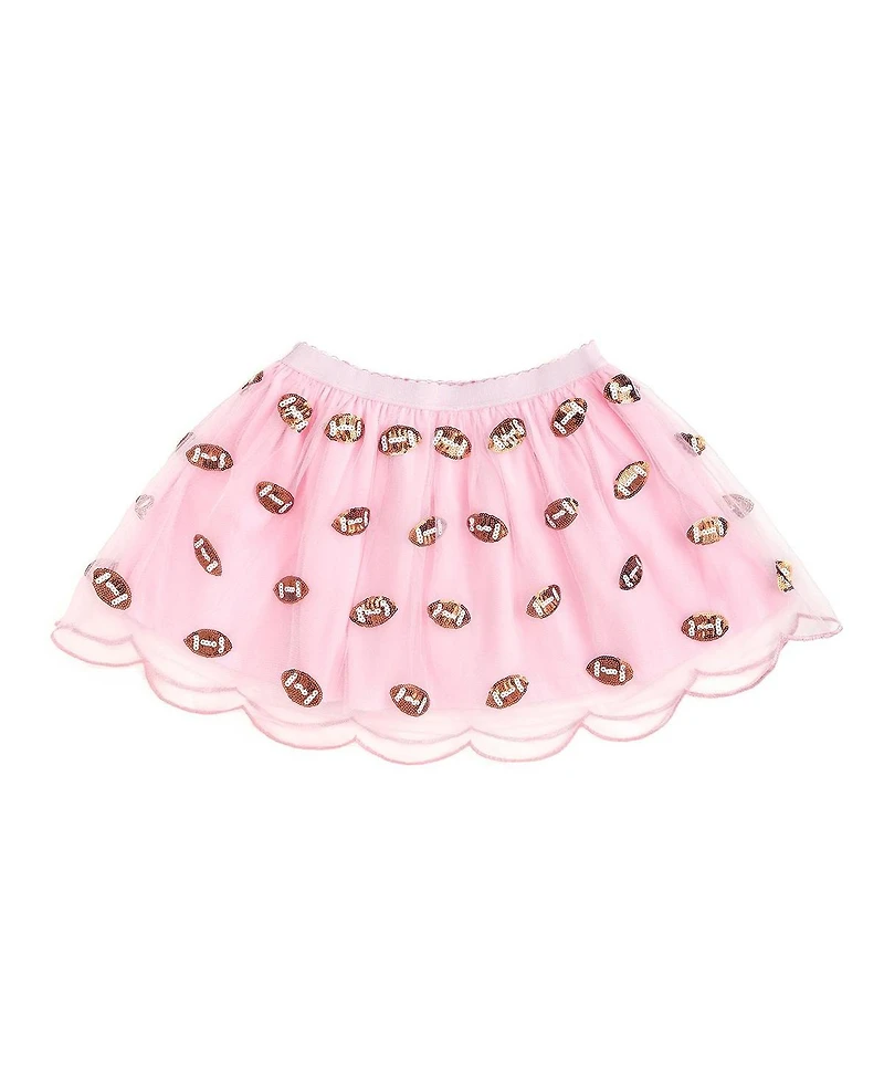 Sweet Wink Big Girls (6-10) Mini Sequin Footballs Tutu Skirt