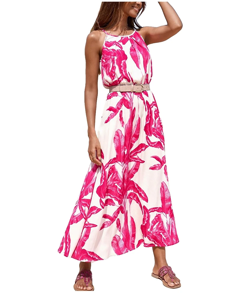 Lascana Women's High Neck Sleeveless Maxi Dress