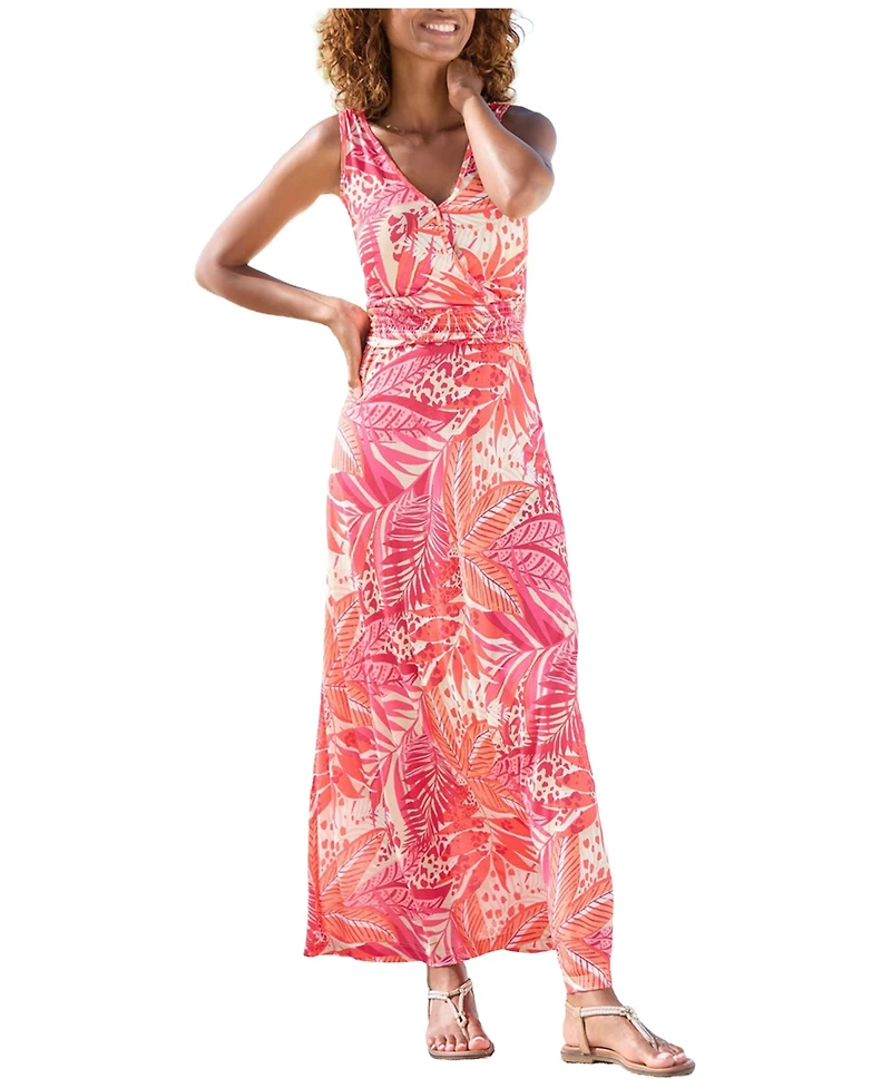 Lascana Women's Smocked Waist Maxi Dress