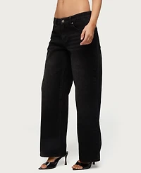 Edikted Women's Raelynn Washed Low Rise Jeans