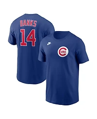 Nike Men's Ernie Banks Rush Blue Chicago Cubs Cooperstown Collection Name & Number T-Shirt