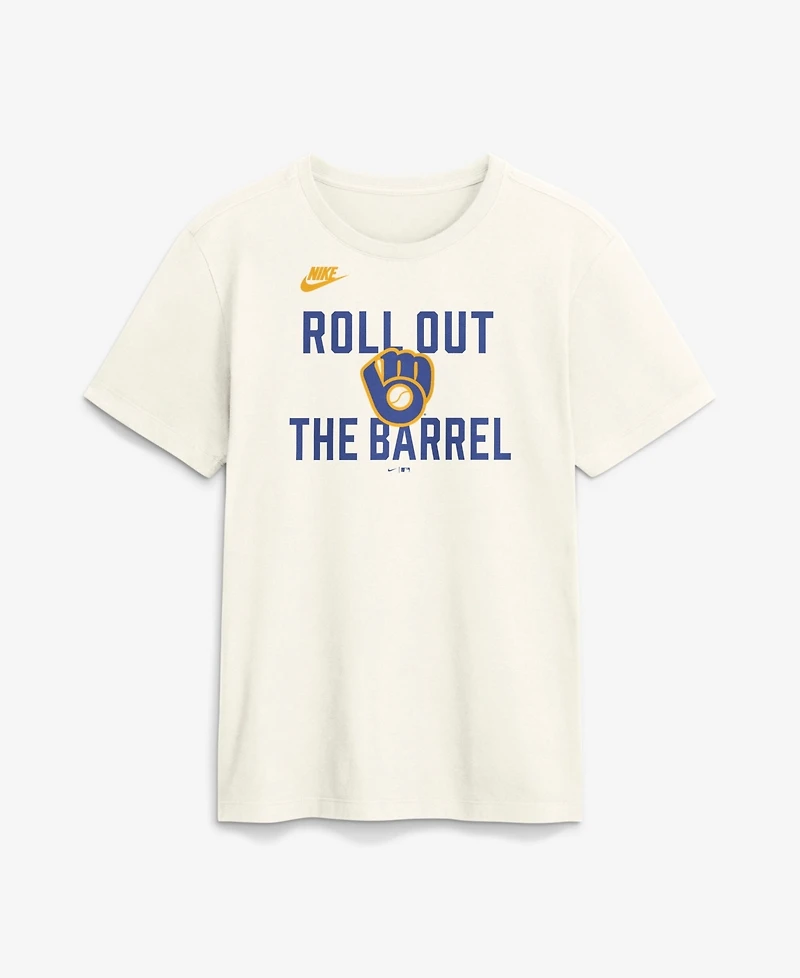 Nike Men's Cream Milwaukee Brewers Cooperstown Collection ‘70s Inspired T-Shirt