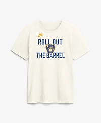 Nike Men's Cream Milwaukee Brewers Cooperstown Collection ‘70s Inspired T-Shirt