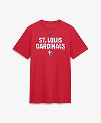 Nike Men's Heather Red St. Louis Cardinals Stacked Tri-Blend T-Shirt
