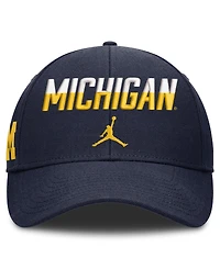 Jordan Men's and Women's Navy Michigan Wolverines 2026 On-Field Gameday Rise Adjustable Hat