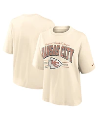 Nike Women's Cream Kansas City Chiefs Vintage Mod Boxy T-Shirt
