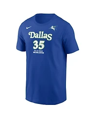 Nike Men's Azzi Fudd Blue Dallas Wings Name & Number Rebel Edition T-Shirt
