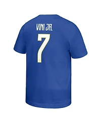 Jordan Big Boys and Girls Vini Jr. Royal Brazil National Team Name & Number T-Shirt