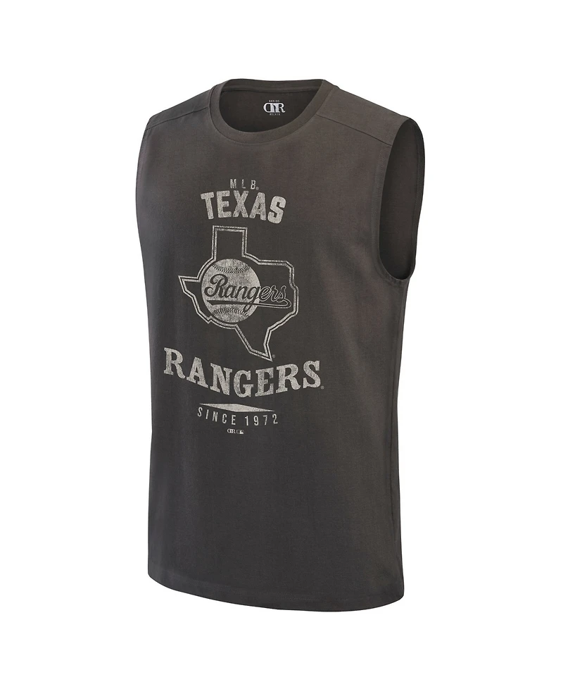 Darius Rucker Collection By Fanatics Men's Charcoal Texas Rangers Muscle Tank Top