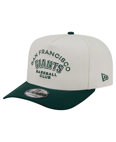 New Era Men's Cream/Dark Green San Francisco Giants Chrome A-Frame 9FIFTY Snapback Hat