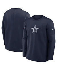 Nike Men's Navy Dallas Cowboys Sideline Coaches Midweight Therma-fit Sweatshirt
