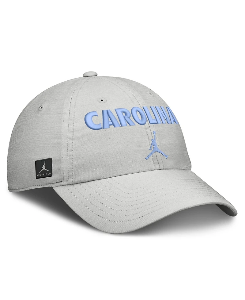 Jordan Men's and Women's Gray North Carolina Tar Heels 2026 On-Field Gameday Club Adjustable Hat