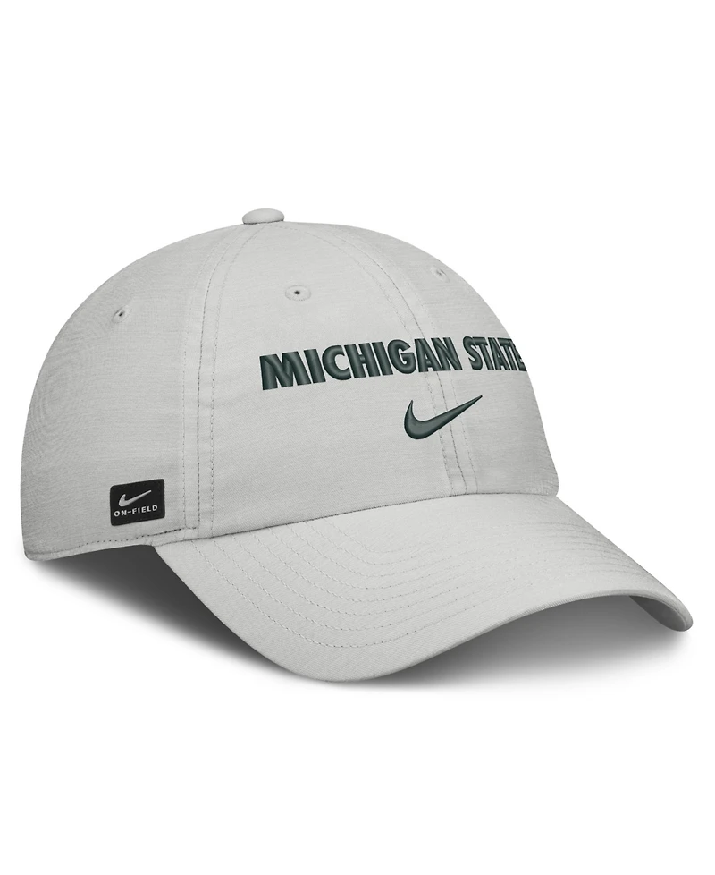 Nike Men's and Women's Gray Michigan State Spartans 2026 On-Field Gameday Club Adjustable Hat