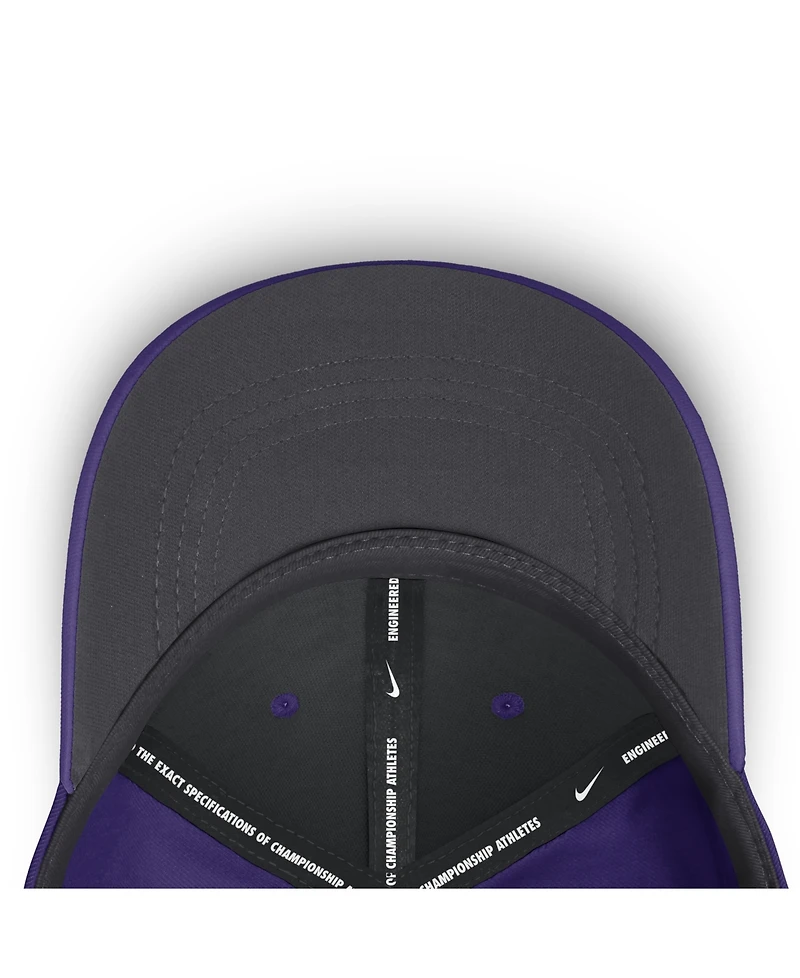 Nike Men's Purple Lsu Tigers Gameday Aerobill Swooshflex Dri-fit Hat
