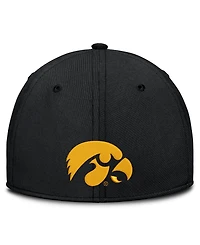 Nike Men's Black Iowa Hawkeyes Rise On-Field Swoosh Flex Dri-fit Hat