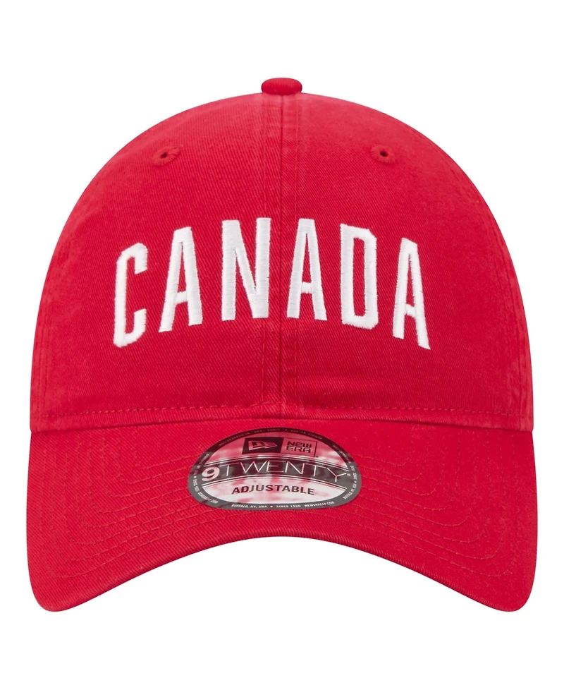 New Era Men's Red Canada Soccer 9TWENTY Country Dad Adjustable Hat
