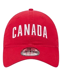 New Era Men's Red Canada Soccer 9TWENTY Country Dad Adjustable Hat