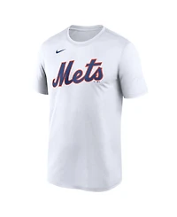 Nike Men's White New York Mets Legend Wordmark Dri-fit T-Shirt