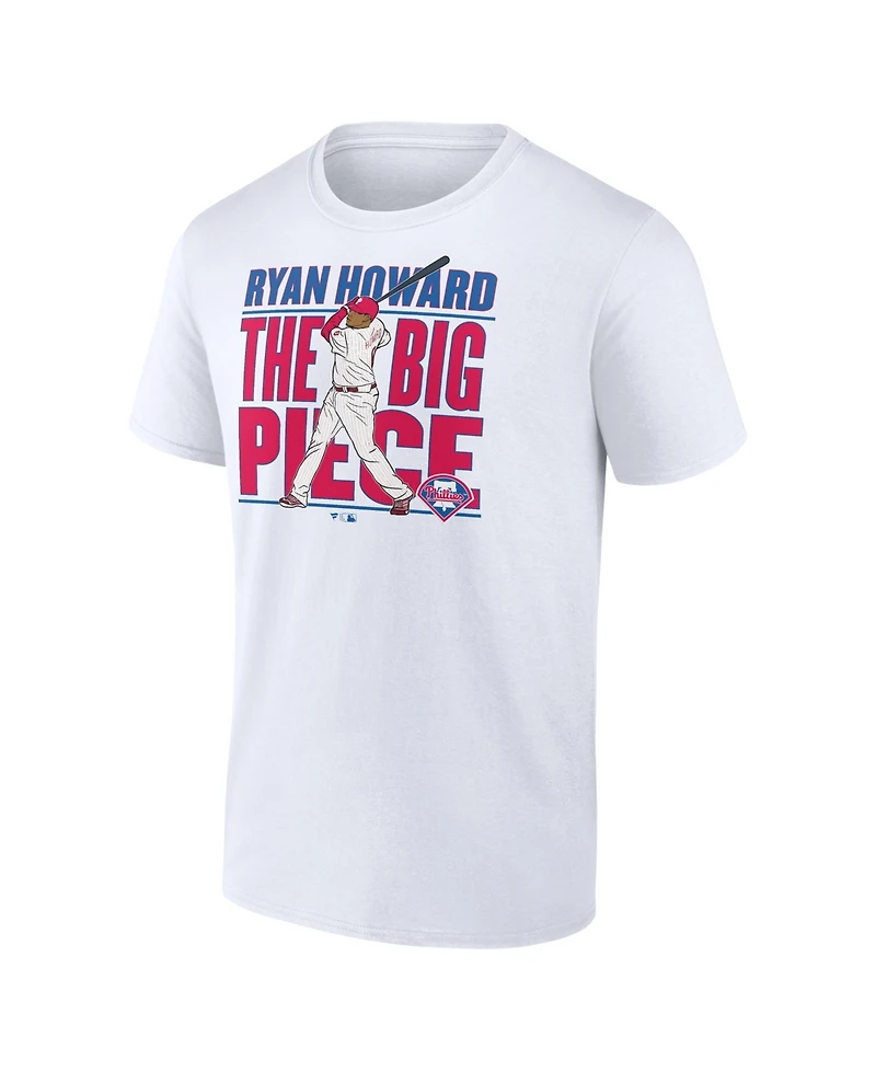 Fanatics Men's Ryan Howard White Philadelphia Phillies Cooperstown Collection Player T-Shirt