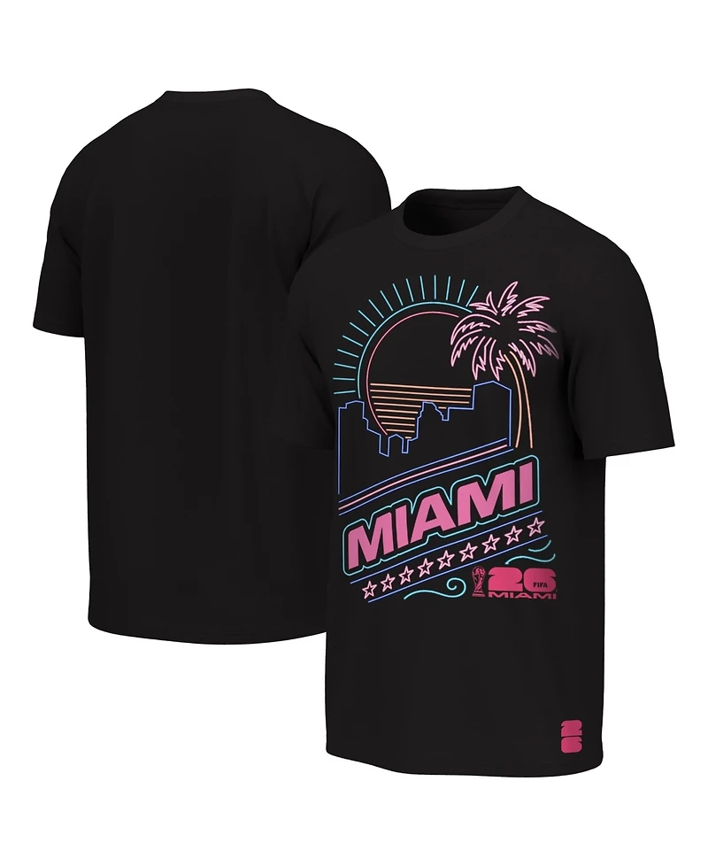 Outerstuff Big Boys and Girls Black Fifa World Cup 2026 Miami Neon City Night T-Shirt