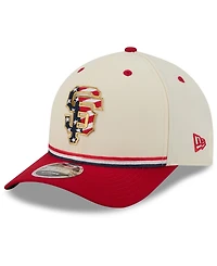 New Era Big Boys and Girls Cream/Red San Francisco Giants Usa 250 9FORTY M-Crown Adjustable Hat