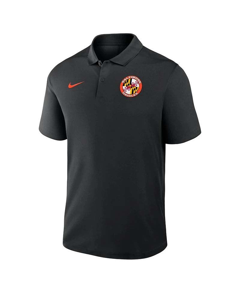 Nike Men's Black Baltimore Orioles Alternate Victory Dri-fit Polo Shirt