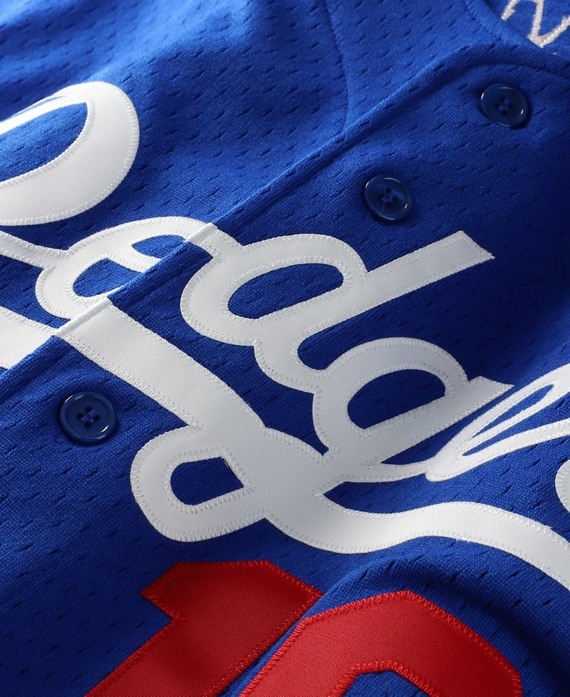 Mitchell & Ness Men's Hideo Nomo Royal Los Angeles Dodgers Big and Tall Cooperstown Collection Mesh Batting Practice Jersey