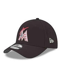 New Era Men's Black Miami Marlins America 250 39THIRTY Flex Hat