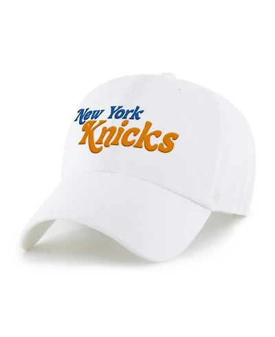 '47 Brand Men's White New York Knicks Pensacola Clean Up Adjustable Hat