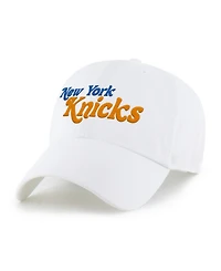 '47 Brand Men's White New York Knicks Pensacola Clean Up Adjustable Hat