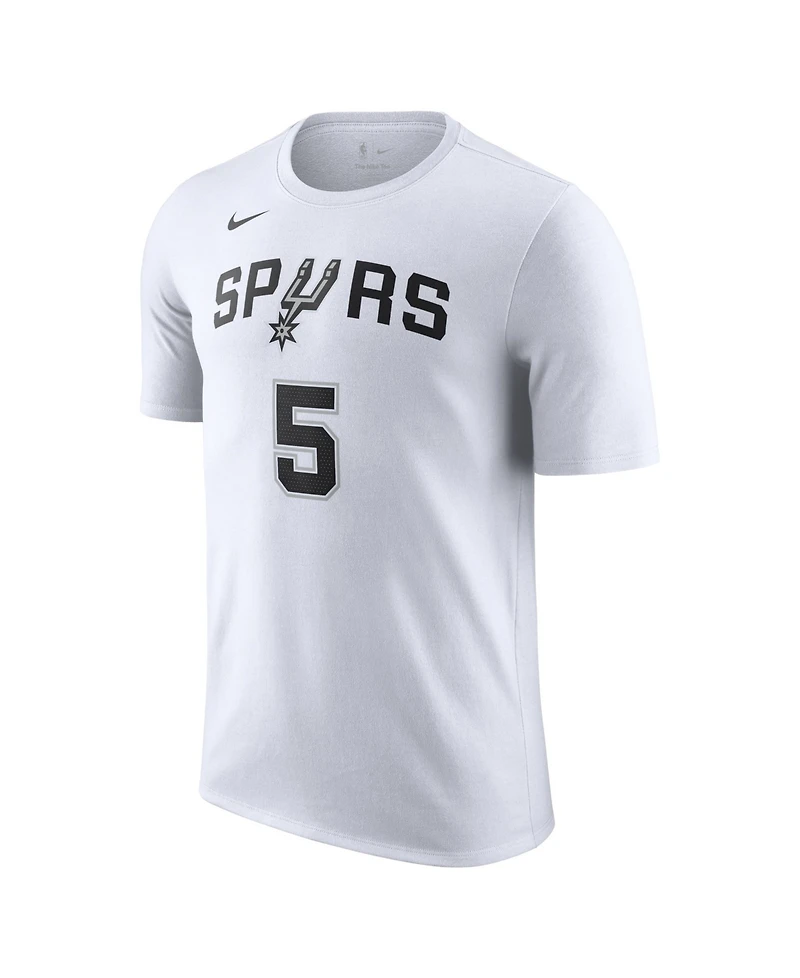 Nike Men's and Women's Stephon Castle White San Antonio Spurs Name & Number T-Shirt