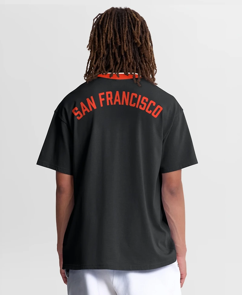 Nike Men's Black San Francisco Giants Cooperstown Collection Ringer T-Shirt