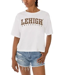 Gameday Couture Women's White Lehigh Mountain Hawks Claim To Fame Boxy Cropped T-Shirt